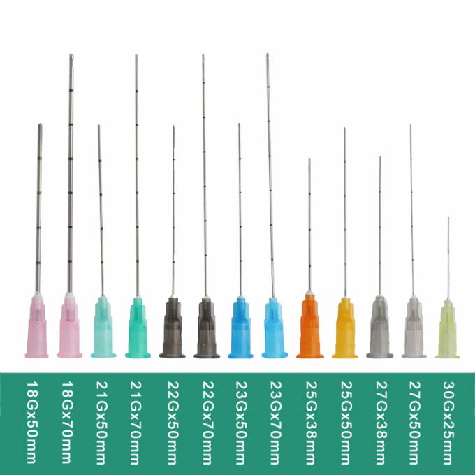 A micro cânula fina descartável para a planície da injeção 18G 21G 22G 23G 25G 27G 30G do enchimento termina as agulhas entalhadas da ponta de Endo Blunt, 10sets|Equipamento educacional| - AliExpress