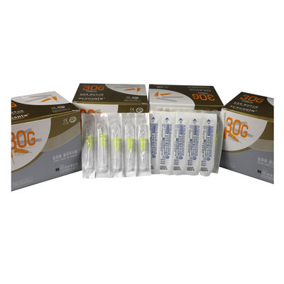 30G Meso Agulha 4mm comprimento 304 aço inoxidável 100pcs / caixa para preenchimento dérmico