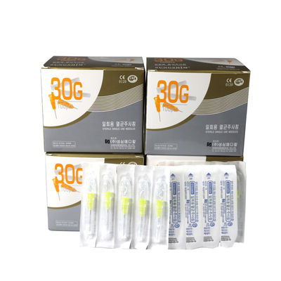 30G Meso Agulha 4mm comprimento 304 aço inoxidável 100pcs / caixa para preenchimento dérmico