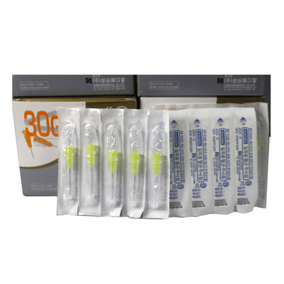 30G Meso Agulha 4mm comprimento 304 aço inoxidável 100pcs / caixa para preenchimento dérmico