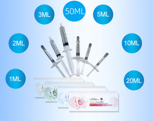 Preenchimento dérmico 1ml 2ml 3ml 5ml 10ml 20ml 50ml HA Preenchimento de ácido hialurónico