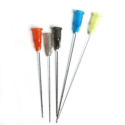 Agulha contundente descartável de clínica estética 25 g 50 mm Microcánulas finas estéreis
