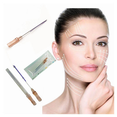 Coréia absorvível 4D Cog Barbed W Blunt Pcl Pdo Filamento para levantamento de bochechas Corpo aperto