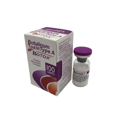 Allergan 100 IU solução salina Botox Hutox Rentox Innotox 50 IU 150 IU rugas na testa
