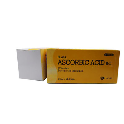 Vitamina C Ácido ascórbico de Huons Vitaminas solúveis em água Cada caixa contém 50 laroscorbina injetável 0,5 g/2 ml
