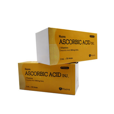 Ácido ascórbico Huons Ácido ascórbico pura Vitamina C Vc Esfregão branqueador Injecção 50 Ampolas