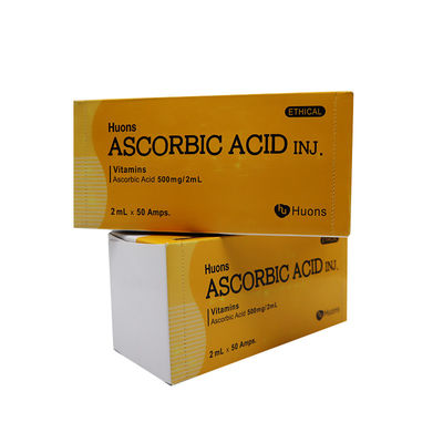 Ácido ascórbico Vitamina C pura Vc Esfregão branqueador Injecção 50 Ampolas