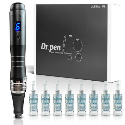 Dr. Pen Ultima M8 Dermapen Profissional Microneedling USB Recarregável 5pcs Agulha Cartucho 32 Pinos