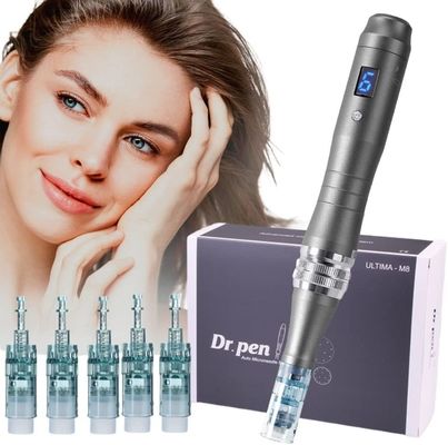 Dr. Pen Ultima M8 Dermapen Profissional Microneedling USB Recarregável 5pcs Agulha Cartucho 32 Pinos