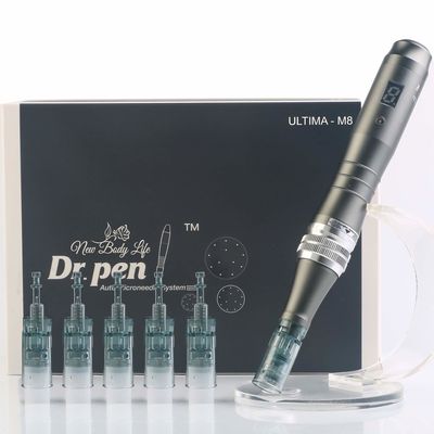 Dr. Pen Ultima M8 Dermapen Profissional Microneedling USB Recarregável 5pcs Agulha Cartucho 32 Pinos
