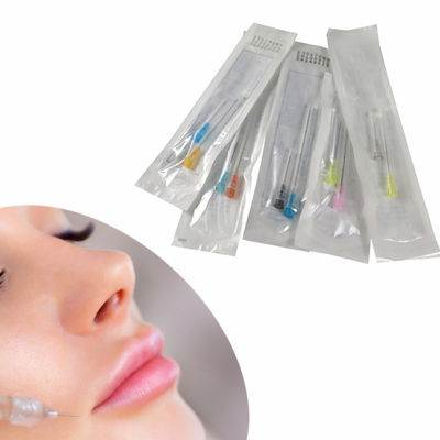 Comércio Aço Inoxidável Enchimento Dérmico Enchimento Facial 22g 23G 25g 38mm 50mm Flexível fina fina Micro-ponta fina Agulha Cannula