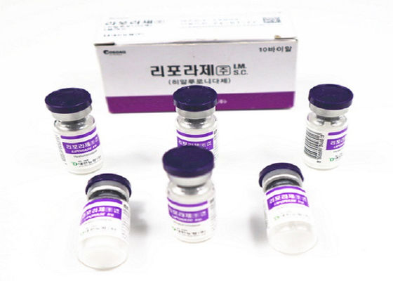 Dissolvente de Enchimento de Liporase Hyaluronidase 5 ml X 10 frascos para injectáveis