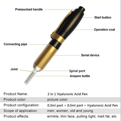 Ácido hialurónico injetável de aço inoxidável Pen Anti Aging