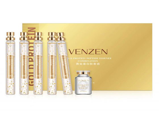 Filamento de Colágeno Dourado Cuidados Faciais Firming Lifting Serum 24K Filamento de Proteína de Ouro Peptido