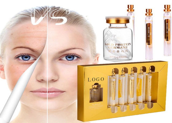 Filamento de Colágeno Dourado Cuidados Faciais Firming Lifting Serum 24K Filamento de Proteína de Ouro Peptido