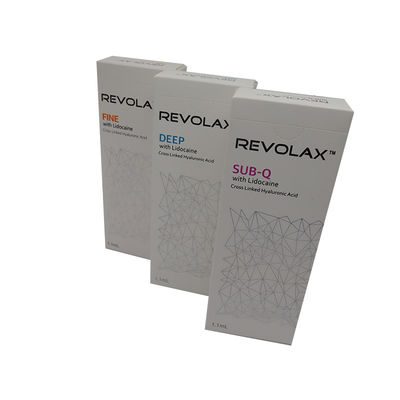 Preenchimento dérmico Preenchimento injectável antienvelhecimento HA 1.1 ml Revolax Preenchimento de rugas finas e profundas
