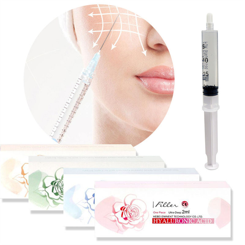 Preenchimento dérmico 1ml 2ml 3ml 5ml 10ml 20ml 50ml HA Preenchimento de ácido hialurónico