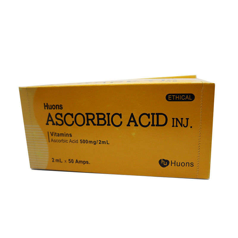 Vitamina C Ácido ascórbico de Huons Vitaminas solúveis em água Cada caixa contém 50 laroscorbina injetável 0,5 g/2 ml