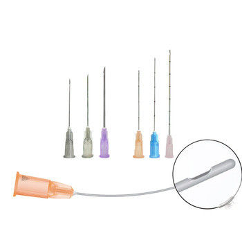Injecção de beleza Micro Cánula Agulha de ponta fina 14g 15g 16g 18g 22g 38mm 50mm 60mm 70mm