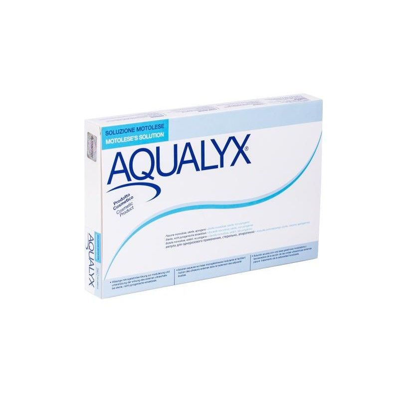 Aqualyx 10 X 8 Ml Vials Injecções Dissolventes de Gordura para Rosto e Corpo