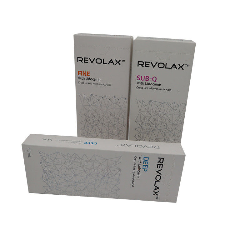 Preenchimento dérmico Preenchimento injectável antienvelhecimento HA 1.1 ml Revolax Preenchimento de rugas finas e profundas